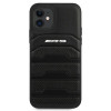 Mercedes-AMG AMHCP12SGSEBK Leather Debossed Lines Hardcase für Apple iPhone 12 mini, schwarz