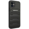 Mercedes-AMG AMHCP12SGSEBK Leather Debossed Lines Hardcase für Apple iPhone 12 mini, schwarz