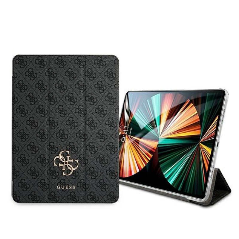 Guess GUIC12G4GFGR 4G Collection Book Cover für Apple iPad Pro 12.9 2021, grau