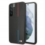 BMW BMHCS22MTRTBK Hardcase-Hülle für Samsung Galaxy S22+, M Collection Triangles, schwarz