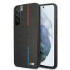 BMW BMHCS22MTRTBK Hardcase-Hülle für Samsung Galaxy S22+, M Collection Triangles, schwarz