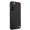 BMW BMHCS22MTRTBK Hardcase-Hülle für Samsung Galaxy S22+, M Collection Triangles, schwarz