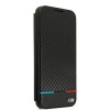 BMW BMBKS22MPUCARTCBK Bookcase-Hülle für Samsung Galaxy S22+, M Collection Triangles, schwarz