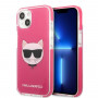Karl Lagerfeld KLHCP13STPECPI Hardcase-Hülle für Apple iPhone 13 mini 5,4″, Choupette Head, fuchsia