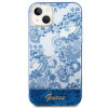 Guess GUHCP14MHGPLHB Hardcase-Hülle für Apple iPhone 14 Plus / 15 Plus, Porcelain Collection, blau