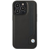 BMW BMHCP14X22RBDK Leather Blue Dots Hardcase für iPhone 14 Pro Max 6,7", schwarz