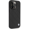 BMW BMHCP14L22RQDK Leather Quilted Hardcase für iPhone 14 Pro 6,1", schwarz