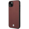 BMW BMHCP14S22RFGR Leather Diamond Pattern Hardcase für iPhone 14 6,1", burgunderrot