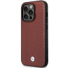 BMW BMHCP14X22RFGR Leather Diamond Pattern Hardcase für iPhone 14 Pro Max 6,7", burgunderrot