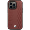 BMW BMHCP14X22RFGR Leather Diamond Pattern Hardcase für iPhone 14 Pro Max 6,7", burgunderrot