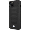 BMW BMHCP14S22RPSK Hülle für iPhone 14, schwarz, Leather Seats Pattern