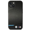 BMW BMHCP14M22NBCK Hülle für iPhone 14 Plus, schwarz, Leather Carbon