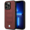 BMW BMHMP14L22RPSR Leather Seats Pattern MagSafe Hülle für Apple iPhone 14 Pro 6,1″, burgunderrot