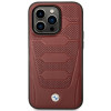 BMW BMHMP14X22RPSR Leather Seats Pattern MagSafe Hülle für Apple iPhone 14 Pro Max 6,7″, burgunderrot