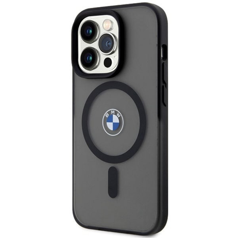 BMW BMHMP14LDSLK Signature MagSafe Hardcase-Hülle für Apple iPhone 14 Pro, schwarz