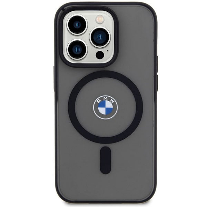 BMW BMHMP14LDSLK Signature MagSafe Hardcase-Hülle für Apple iPhone 14 Pro, schwarz