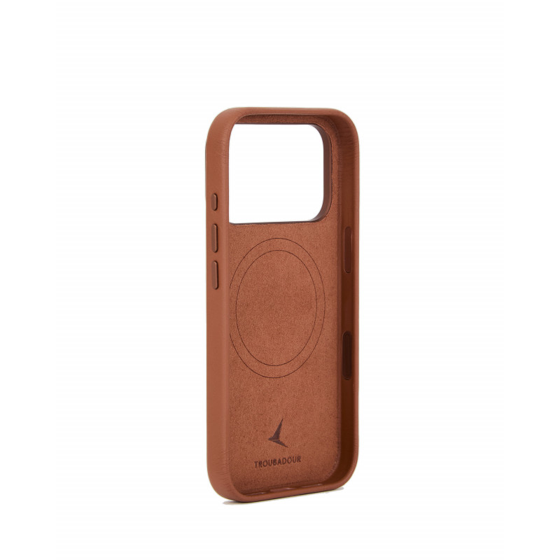 Mujjo Troubadour Lederhülle für Apple iPhone 18 Pro / 17 Pro, MagSafe, Hellbraun