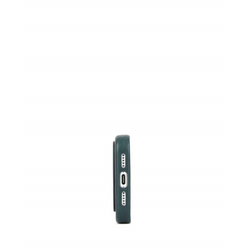 Mujjo Troubadour Lederhülle für Apple iPhone 18 Pro / 17 Pro, MagSafe, Obsidiangrün