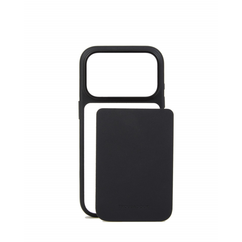 Mujjo Troubadour Modular Lederhülle für Apple iPhone 18 Pro / 17 Pro, MagSafe, schwarz