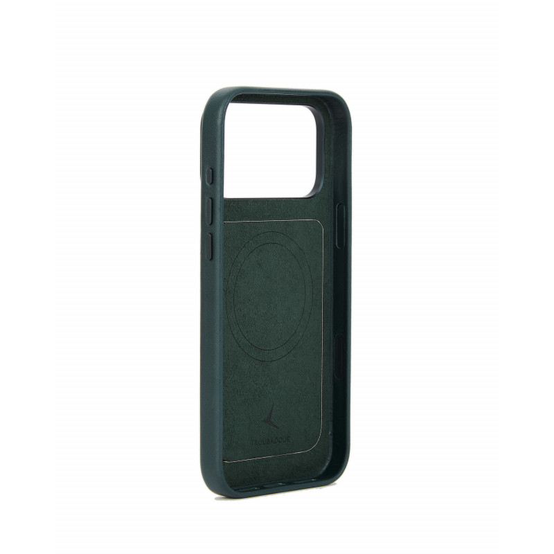 Mujjo Troubadour Modular Leather Case Lederhülle für Apple iPhone 18 Pro Max / 17 Pro Max, MagSafe, Obsidiangrün