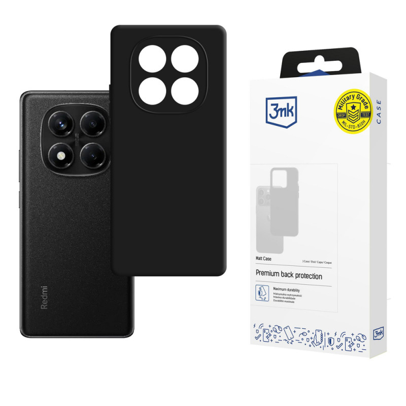 3MK Matt Case Xiaomi Redmi Note 14 Pro 4G Hülle, schwarz