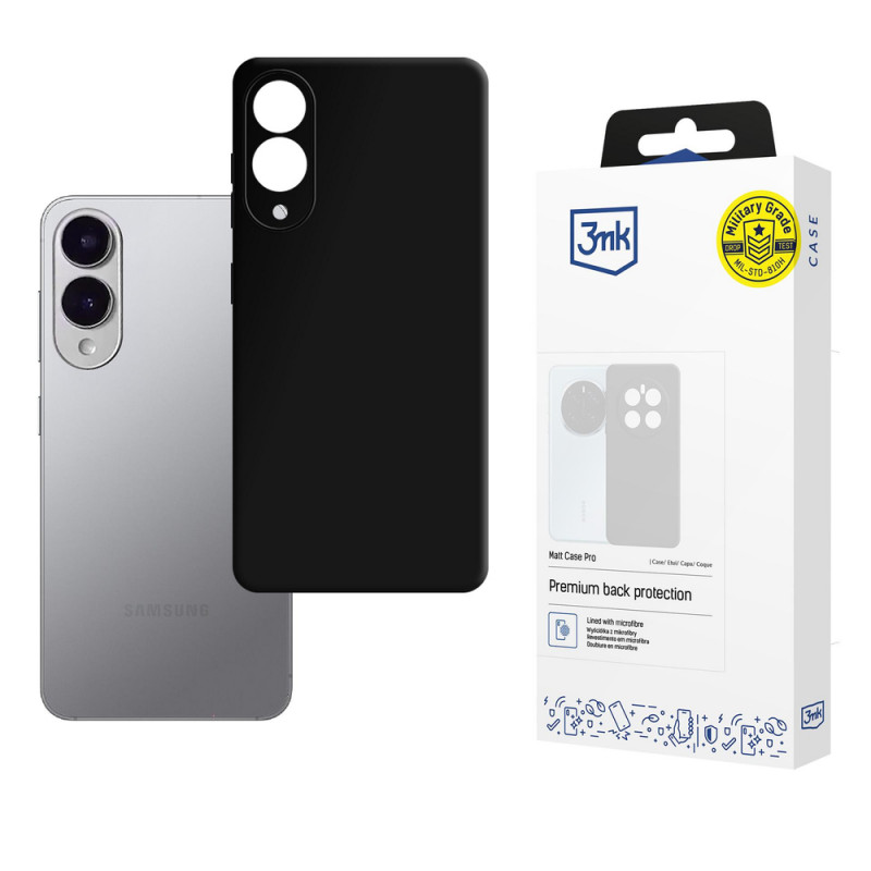 3MK Matt Case Pro Handyhülle für Samsung Galaxy S25 Edge, schwarz