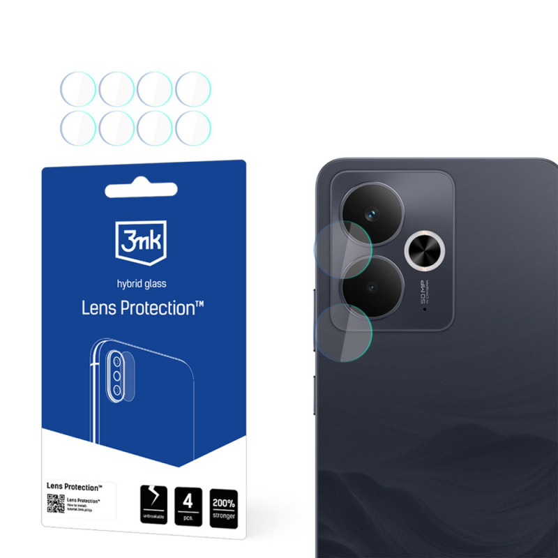3MK Lens Protection Hybridglas für die Kameralinse des Realme 14 5G / 14T 5G (4 Stk.)