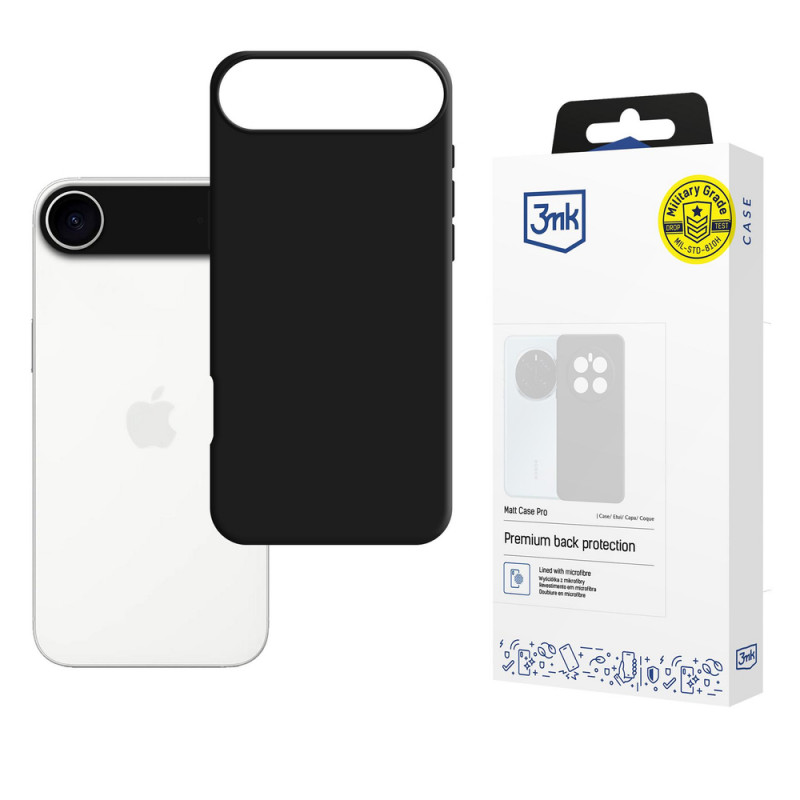 3mk Matt Case Pro Hülle für Apple iPhone Air, mattschwarz