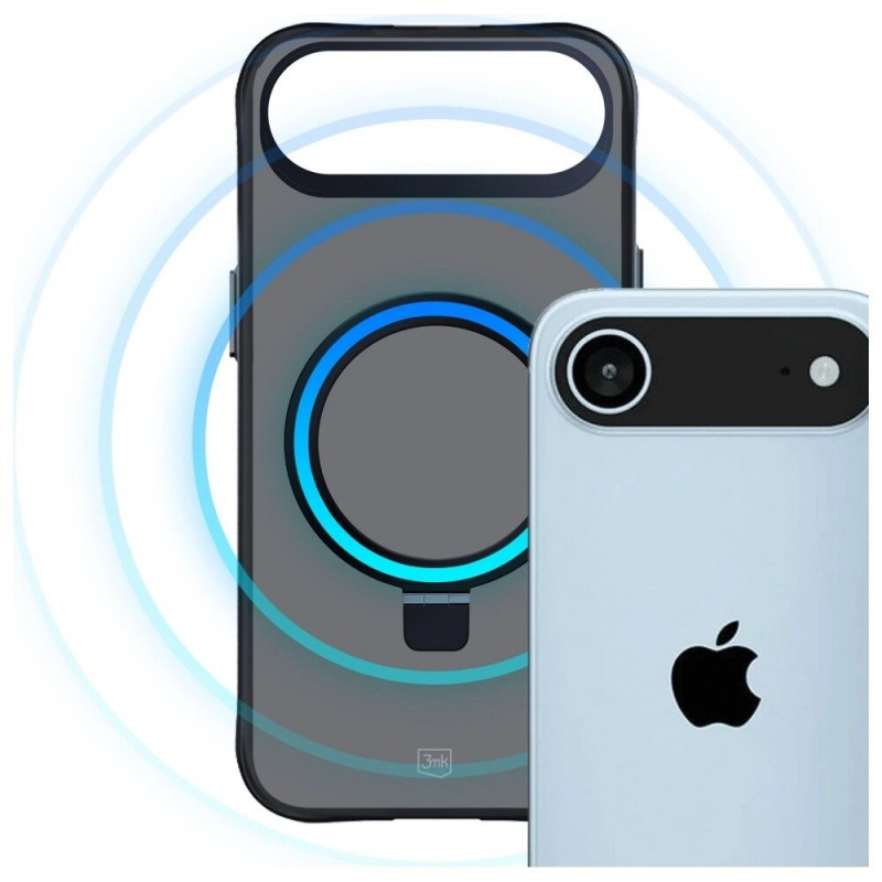 3mk Smoke Case Mag&Stand Hülle für Apple iPhone Air, schwarz