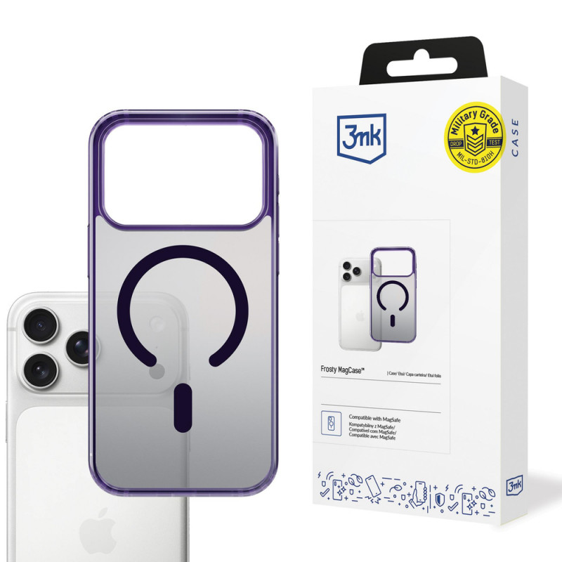 3mk Frosty MagCase Hülle für Apple iPhone 17 Pro Max, violett