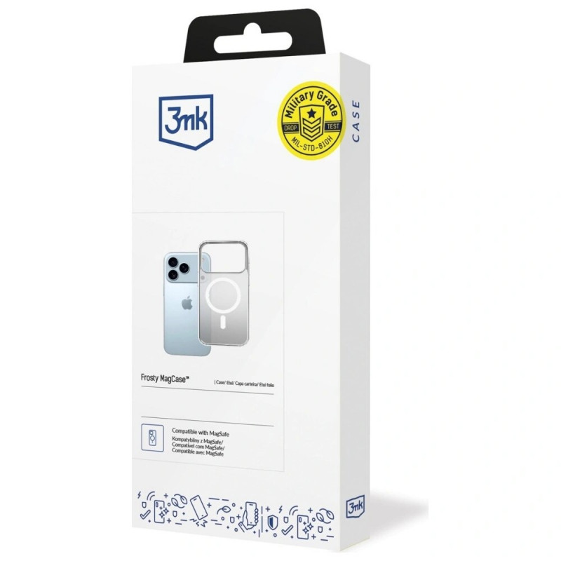 3mk Frosty MagCase Hülle für Apple iPhone 17 Pro Max, weiß