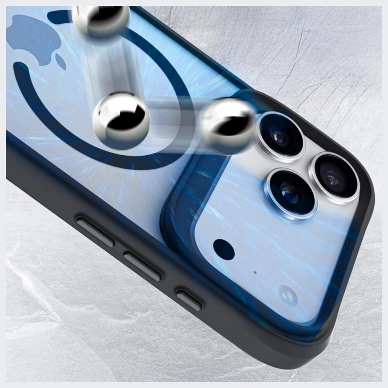 3mk Satin Armor MagCase Hülle für Apple iPhone 17 Pro Max, transparent schwarz