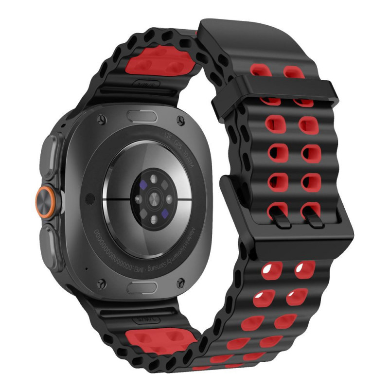 Tech-Protect Iconband Pro Uhrenarmband für Samsung Galaxy Watch Ultra 1 / 2 (2024-2026), 47 mm, Schwarz/Rot