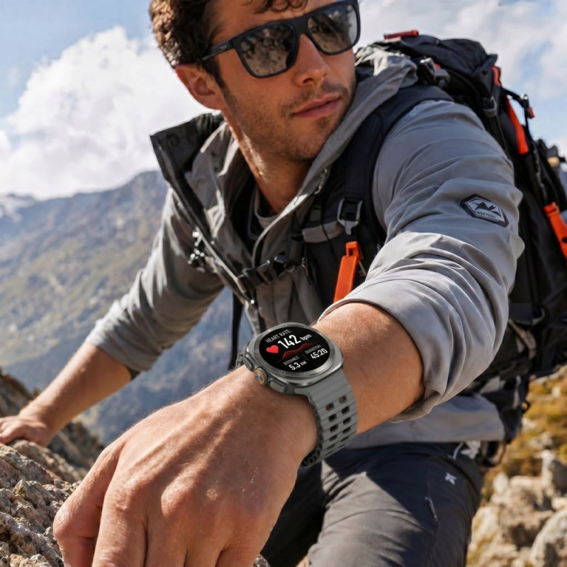 Tech-Protect Iconband Pro Uhrenarmband für Samsung Galaxy Watch Ultra 1 / 2 (2024-2026), 47 mm, Grau/Schwarz