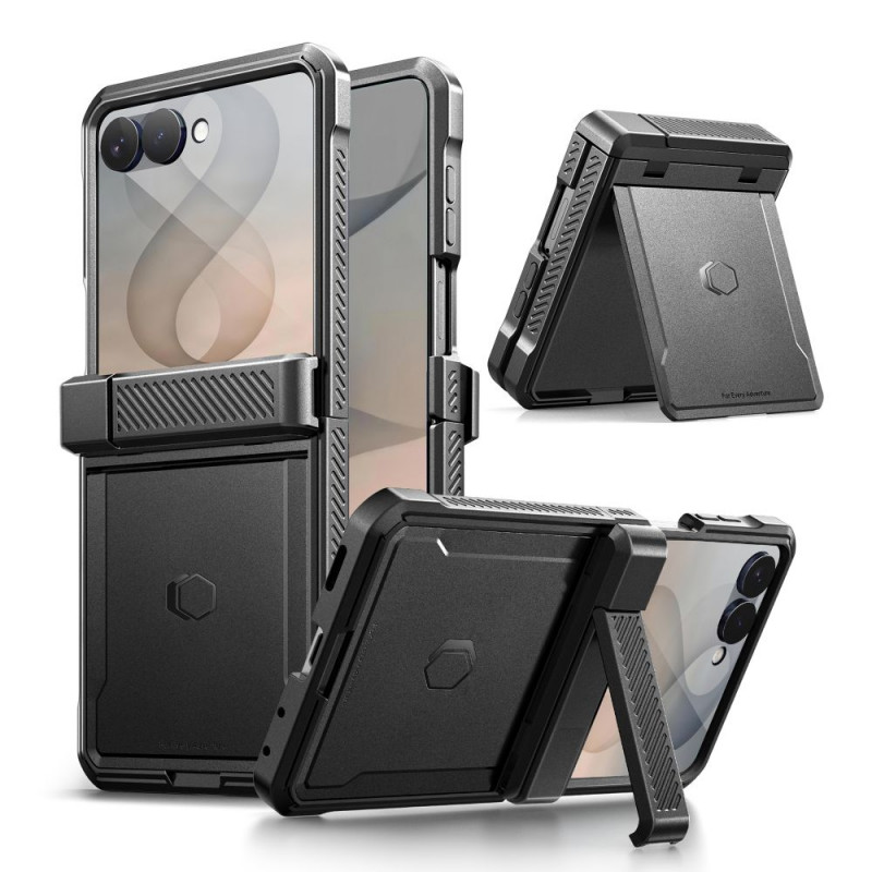 Tech-Protect Kevlar Pro Hülle für Samsung Galaxy Z Flip 8, Schwarz