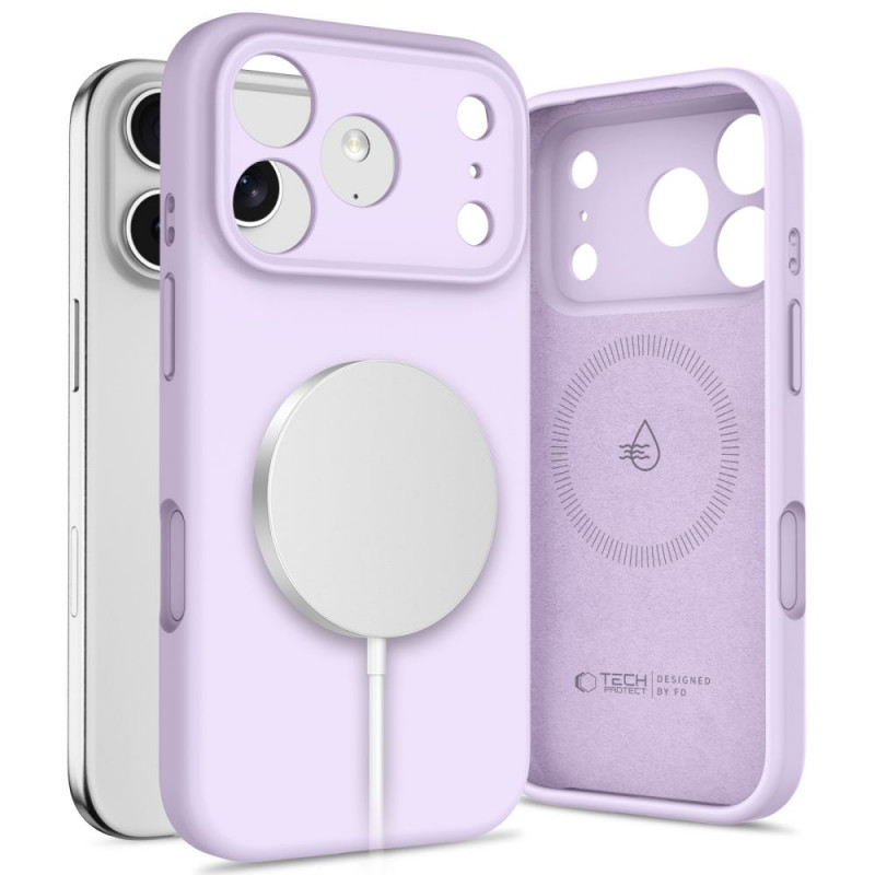 Tech-Protect Silicone MagSafe Hülle für Apple iPhone 17 Pro, mauve, THP4521