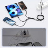 Tech-Protect UltraBoost DNA 3-in-1-Kabel USB-A auf Lightning / USB-C / Micro-USB, 3 A, 120 cm, eisengrau