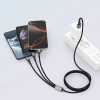 Tech-Protect UltraBoost DNA 3-in-1-Kabel USB-A auf Lightning / USB-C / Micro-USB, 3 A, 120 cm, eisengrau