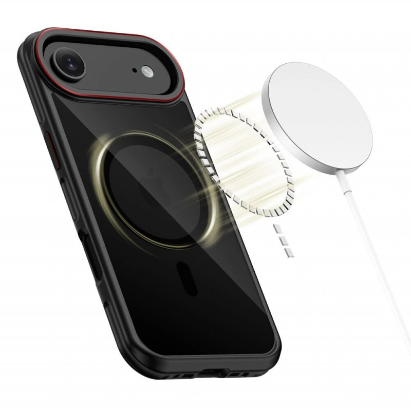 Tech-Protect MagHybrid MagSafe Hülle für Apple iPhone Air, schwarz/rot