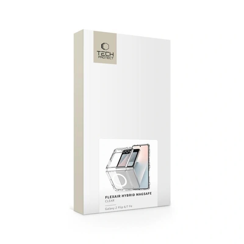 Tech-Protect Flexair Hybrid MagSafe Hülle für Samsung Galaxy Z Flip 6 / 7 FE, transparent