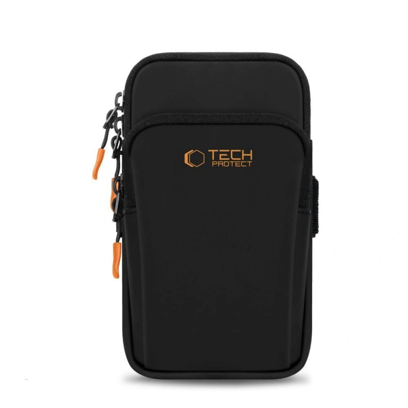 Tech-Protect M7 universelle Sport-Armbandhülle, schwarz/orange