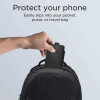 Tech-Protect SM65 universelle Handytasche, 6,0-6,9 Zoll, Öko-Leder, schwarz und rot