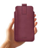 Tech-Protect SM65 universelle Handytasche, 6,0-6,9 Zoll, Öko-Leder, bordeaux