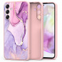 Tech-Protect Icon Silikonhülle für Samsung Galaxy S25 FE, Marmor, Rosa