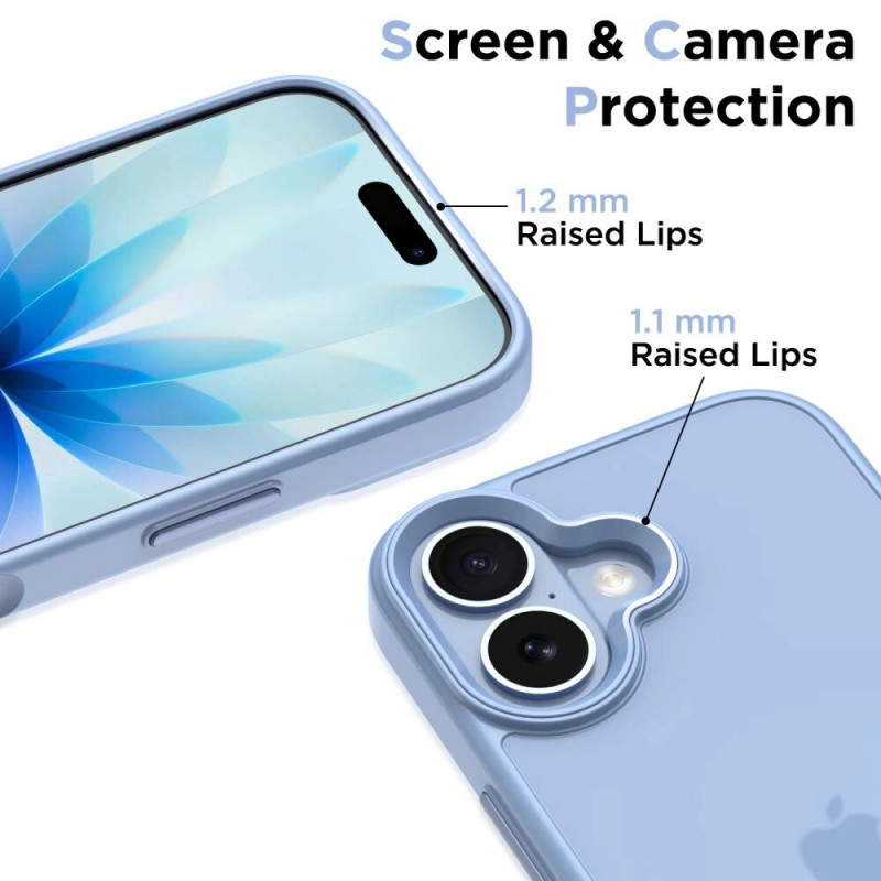 Tech-Protect MagMat THP4944 Hülle für Apple iPhone 17, Matt Nebelblau