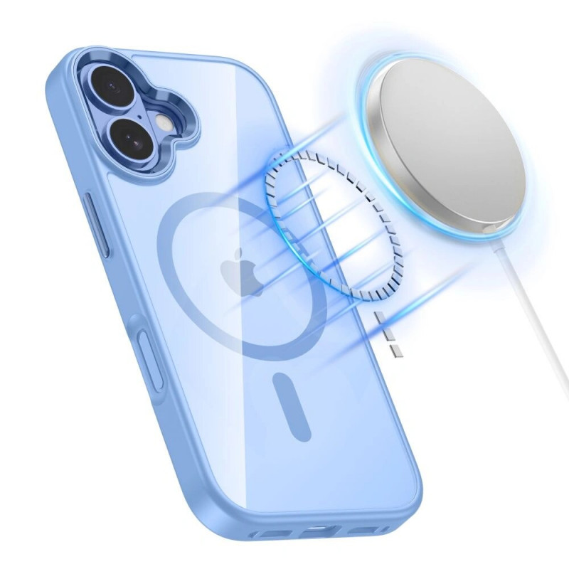 Tech-Protect MagMat MagSafe Hülle für Apple iPhone 17, Nebelblau/transparent