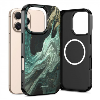 Tech-Protect Lamano MagSafe Hülle für Apple iPhone 16 Pro Max, Verde Aura
