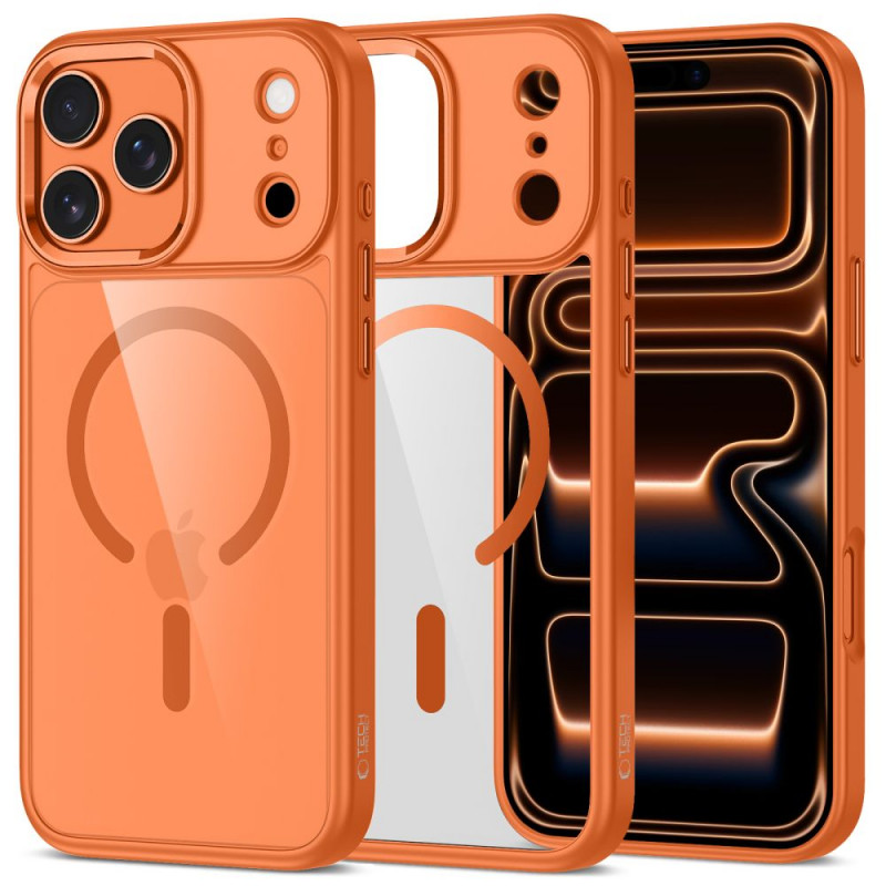 Tech-Protect MagMat MagSafe Hülle für Apple iPhone 17 Pro Max, Kosmisch-Orange/transparent