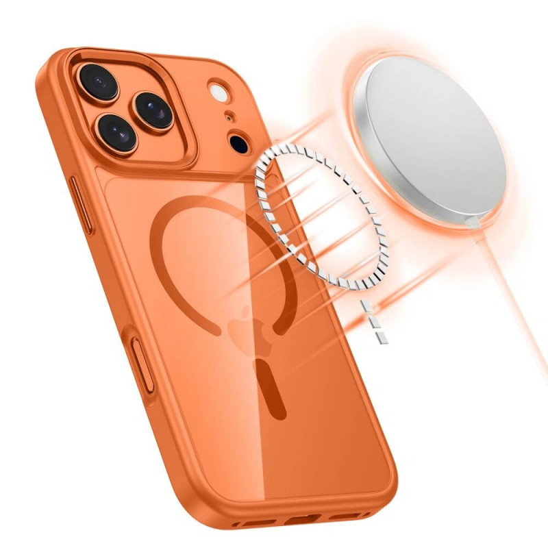 Tech-Protect MagMat MagSafe Hülle für Apple iPhone 17 Pro Max, Kosmisch-Orange/transparent
