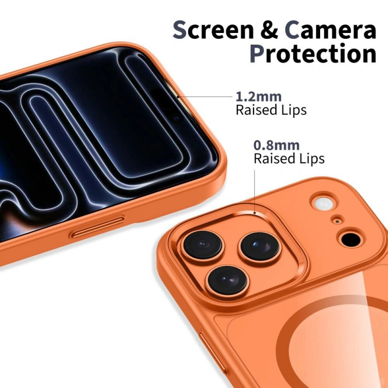 Tech-Protect MagMat MagSafe Hülle für Apple iPhone 17 Pro Max, Kosmisch-Orange/transparent
